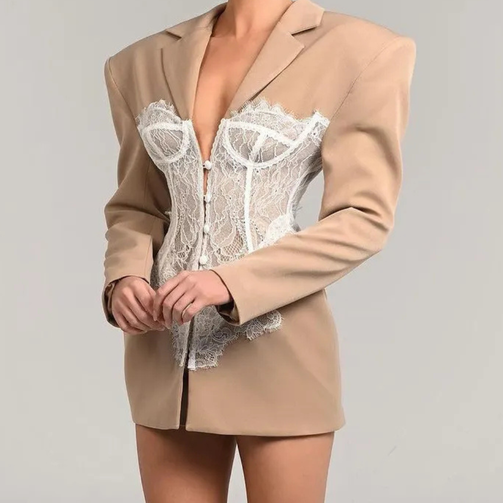 Femme | Veste blazer avec corset
