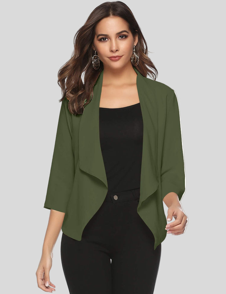 Femme | Veste blazer drapé à manches 3/4