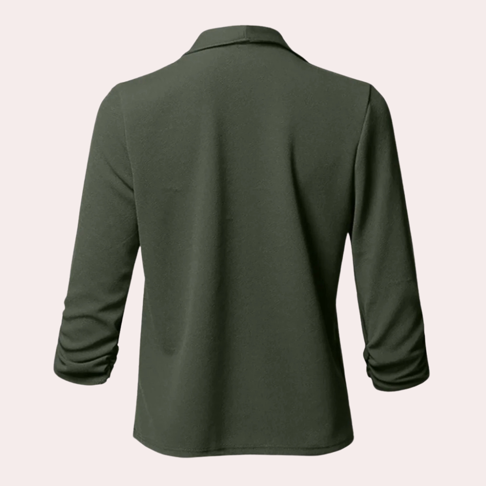 Femme | Veste blazer drapé à manches 3/4