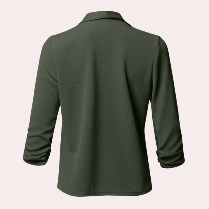 Femme | Veste blazer drapé à manches 3/4