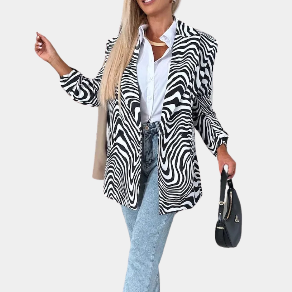 Femme | Veste blazer imprimé zèbre