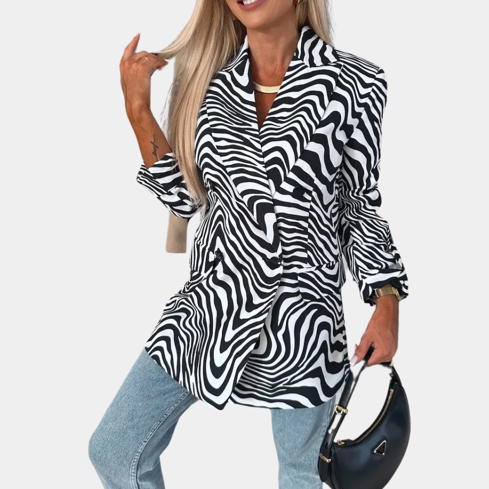 Femme | Veste blazer imprimé zèbre