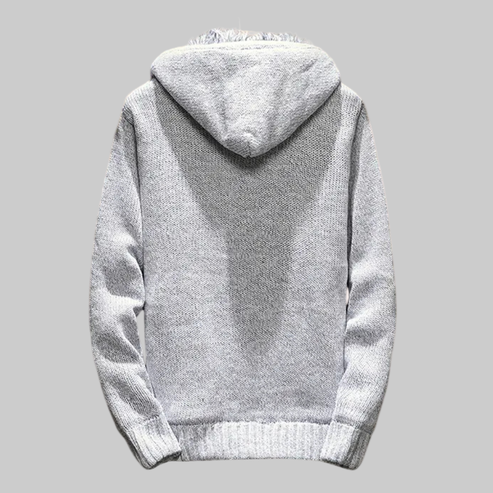 Homme | Cardigan épais avec capuche