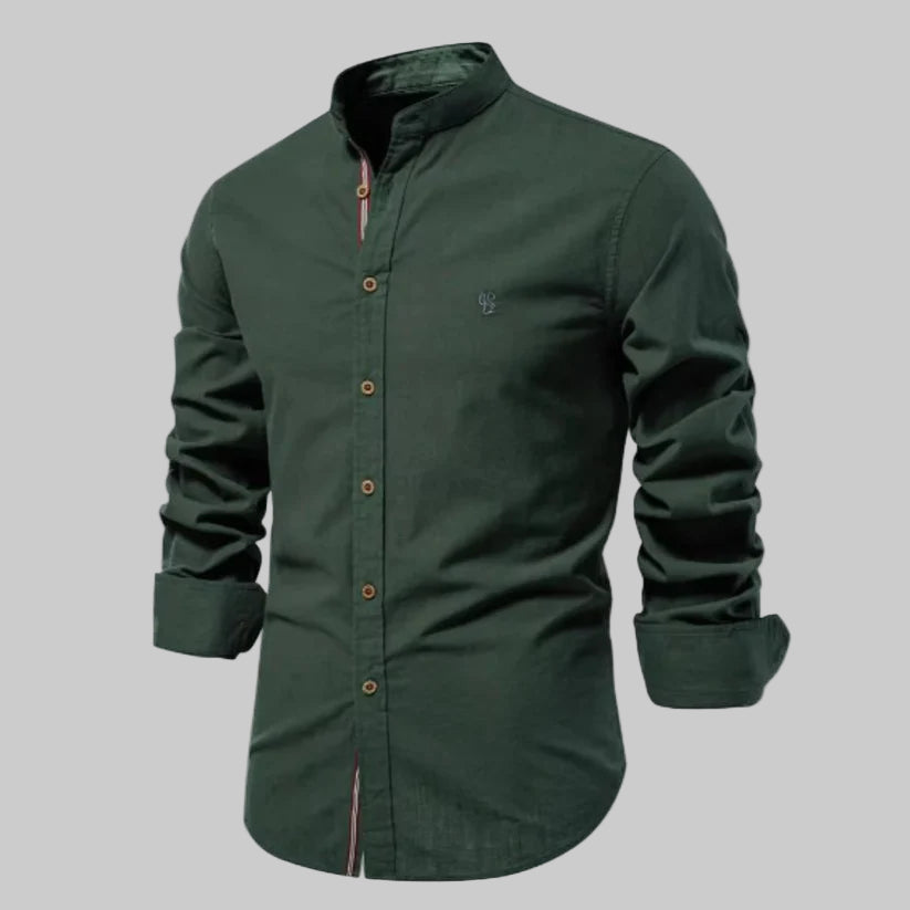 Homme | Chemise à coupe ajustée et col rond