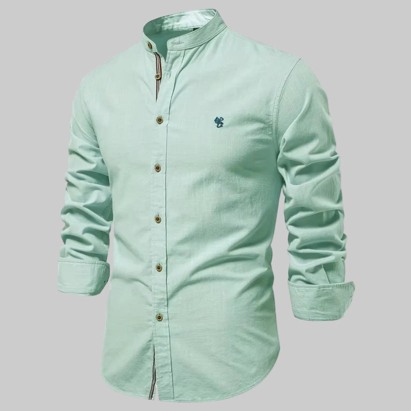 Homme | Chemise à coupe ajustée et col rond