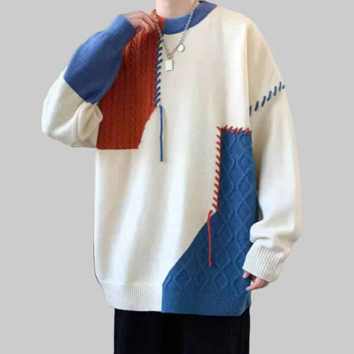 Homme | Pull à motif patchwork