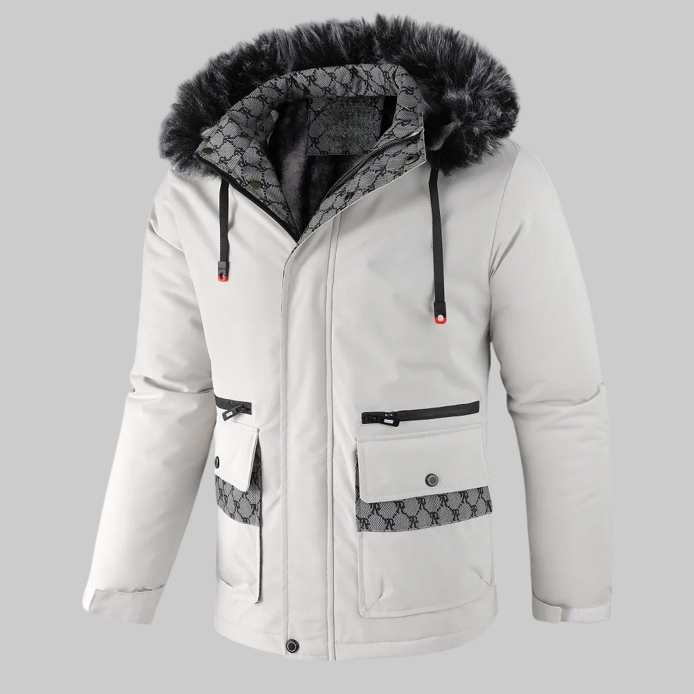 Homme | Veste à capuche avec doublure à motifs