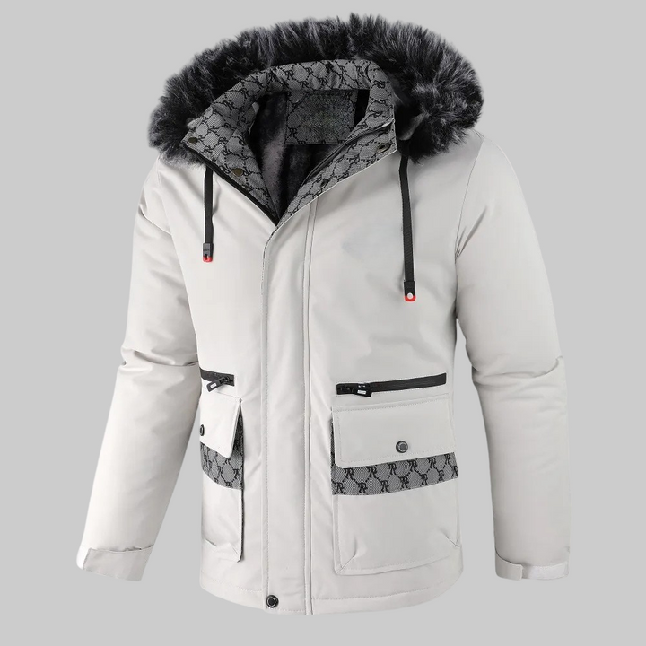 Homme | Veste à capuche avec doublure à motifs