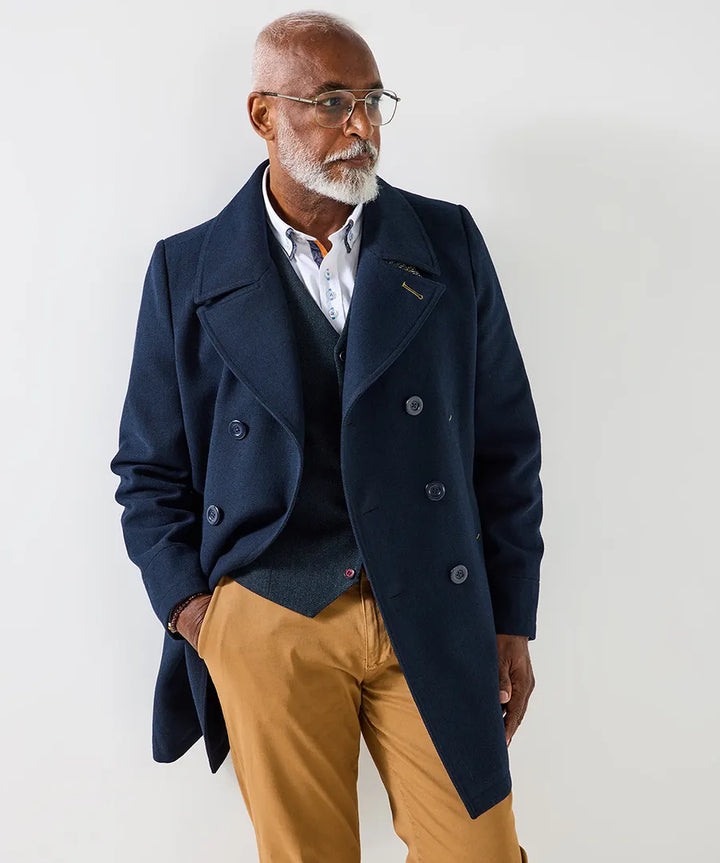 Homme | Manteau à motifs chevrons et double boutonnage