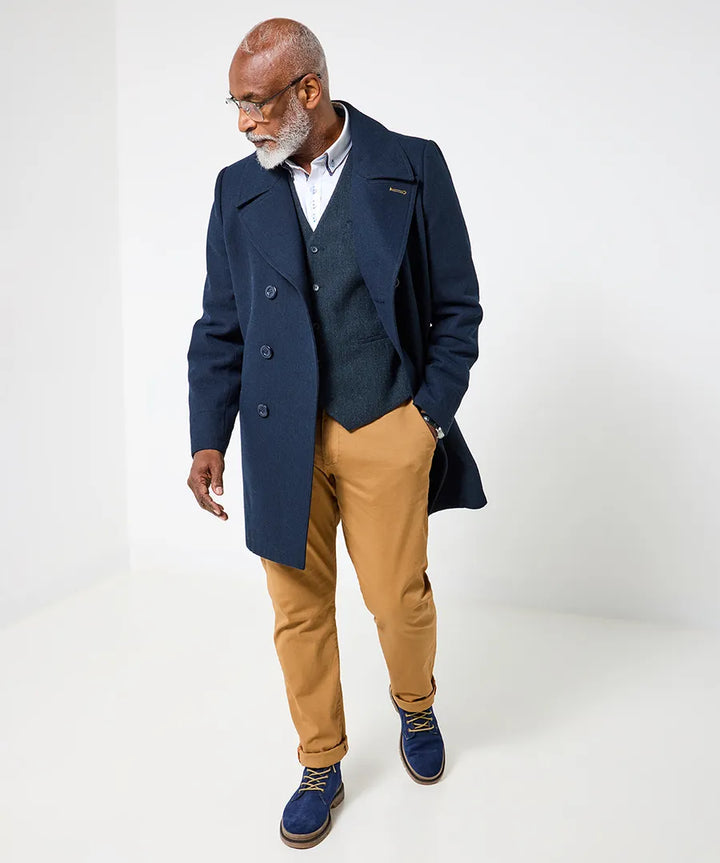 Homme | Manteau à motifs chevrons et double boutonnage