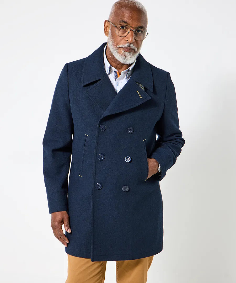 Homme | Manteau à motifs chevrons et double boutonnage