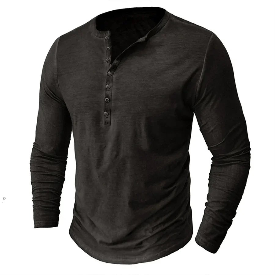 Homme | T-shirt à manches longues avec patte frontale