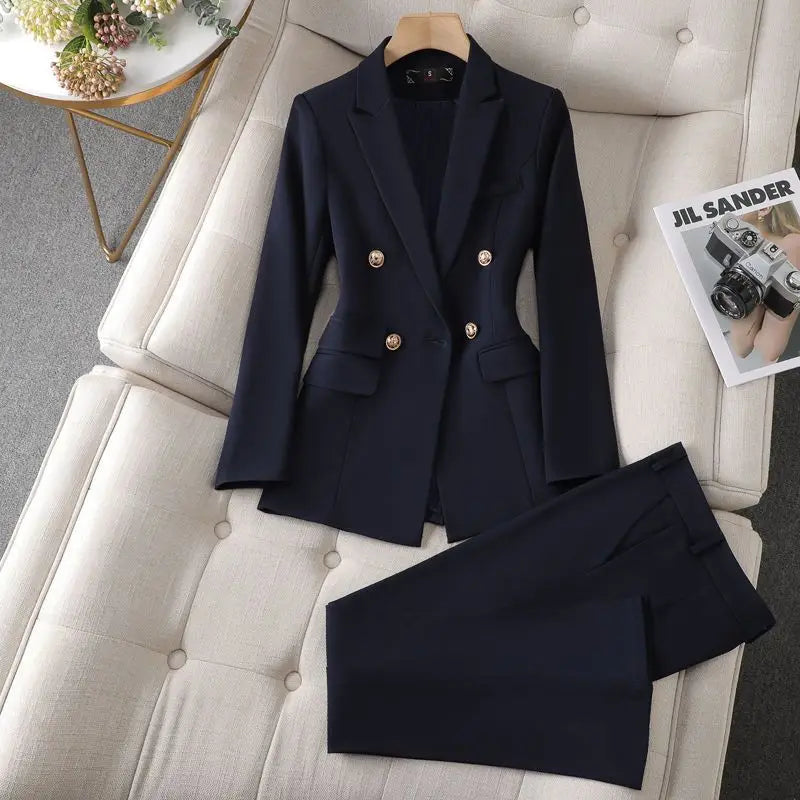 Femme | Ensemble blazer formel à silhouette stable