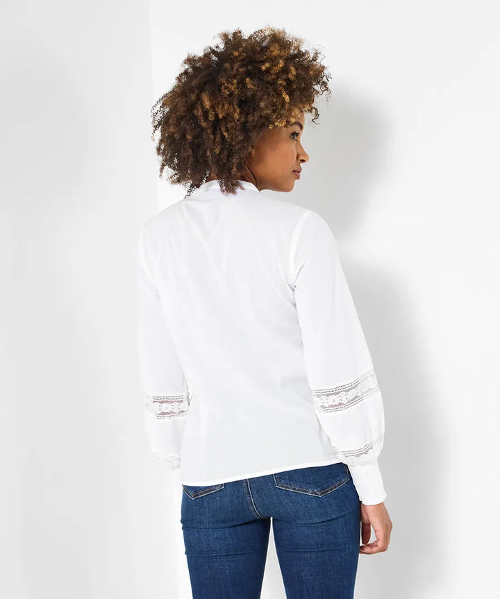 Femme | Chemise à manches longues à empiècements en dentelle