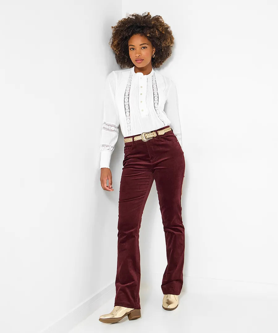 Femme | Pantalon bootcut à poches avant factices et poches arrière