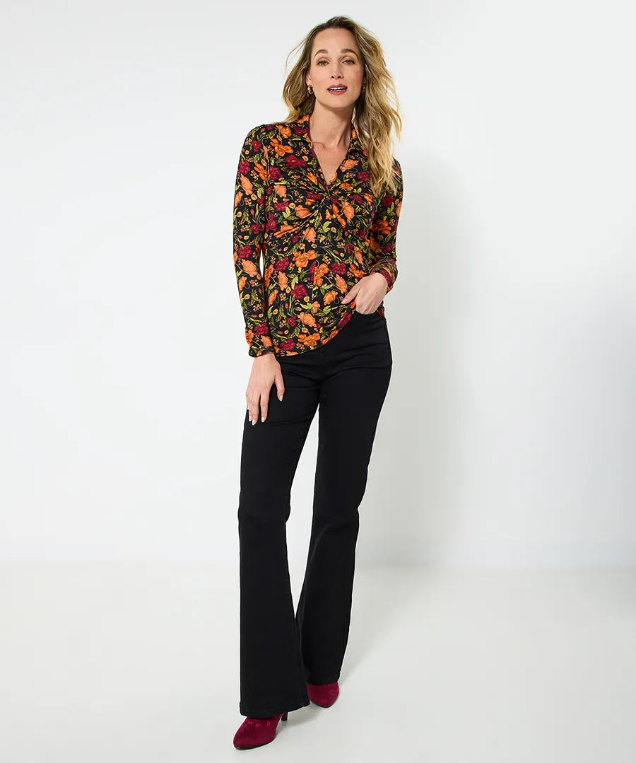 Femme | Top à manches longues, et détail torsadé