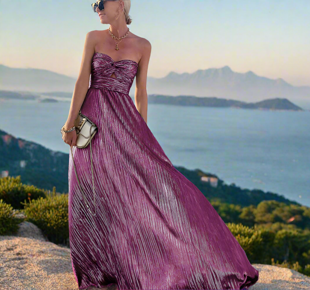 Femme | Robe de cérémonie longue à encolure