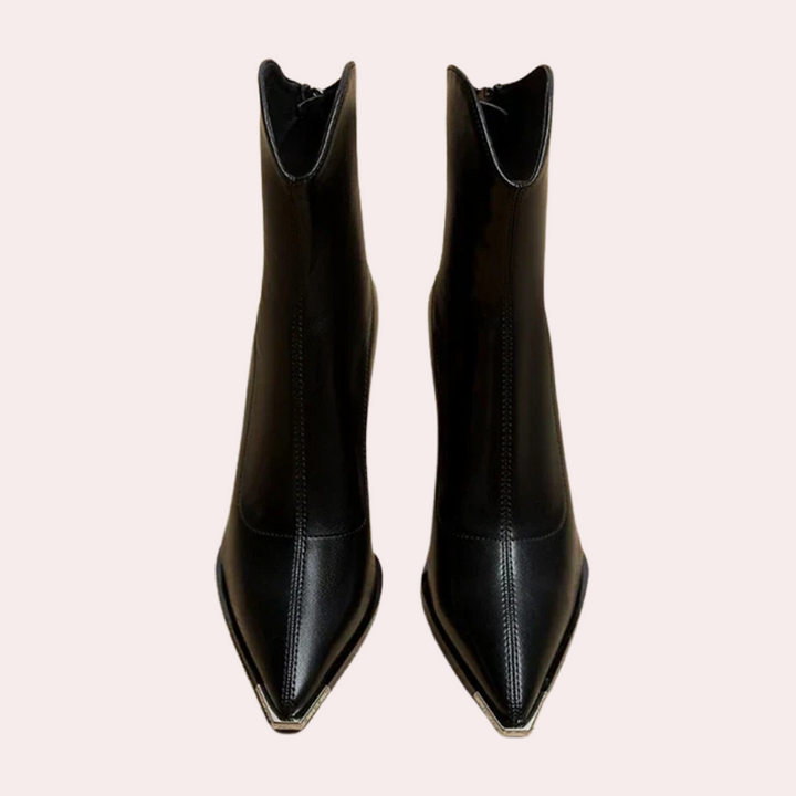 Femme | Bottes montantes à talon épais rectangulaire et bout pointu